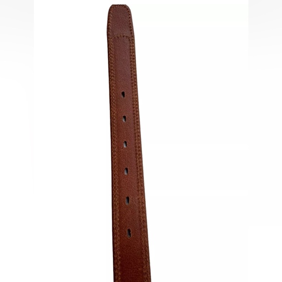 Valentino Vip Mens Belt Brown Leather Made in Italy 36 - Picture 6 of 8